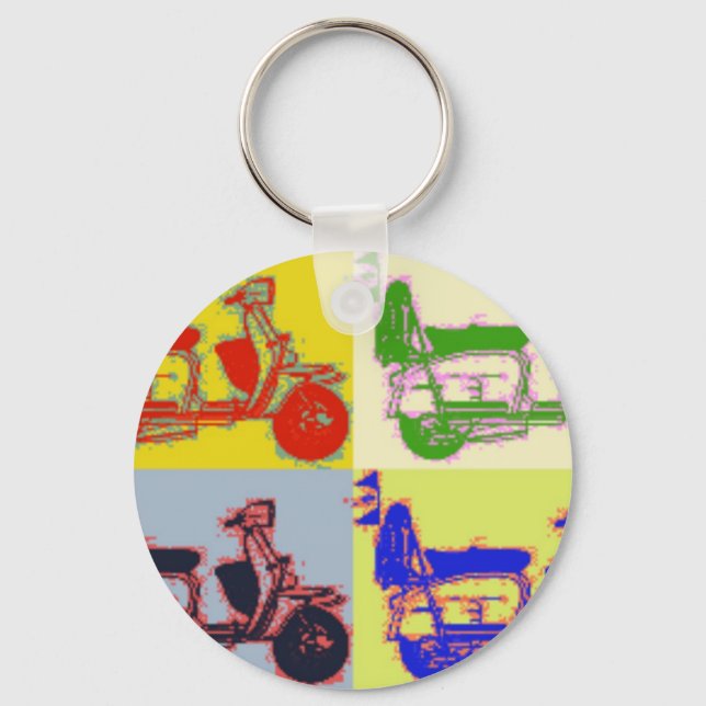 POP ART SCOOTER KEY RING (Front)