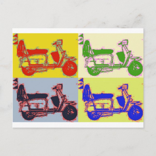 POP ART SCOOTER POSTCARD (Front)