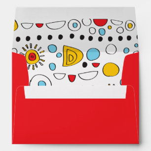 POP ART SCRIBBLY Bat Mitzvah Invitation Envelope