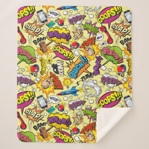 Pop Art Sherpa Blanket