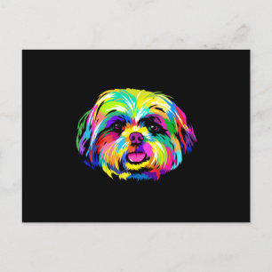 Pop Art Shih Tzu Dog Lovers Postcard