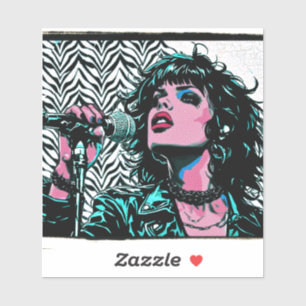 Pop Art Singer Teal Pink Musicians Music Lovers