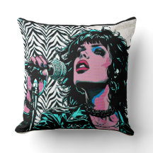 Pop Art Singer Teal Pink Musicians Music Lovers