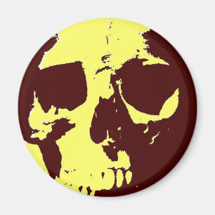 Pop Art Skull Magnet