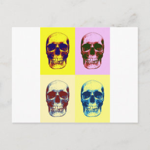 Pop Art Skull Postcard