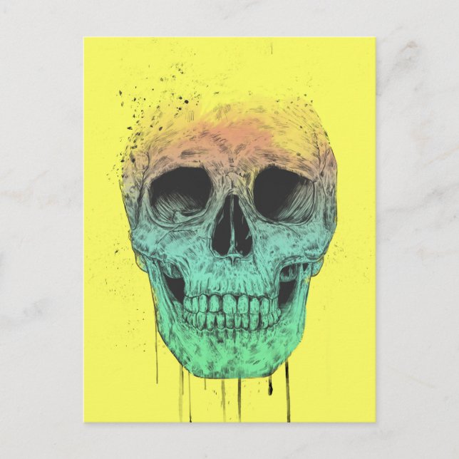 Pop art skull postcard (Front)