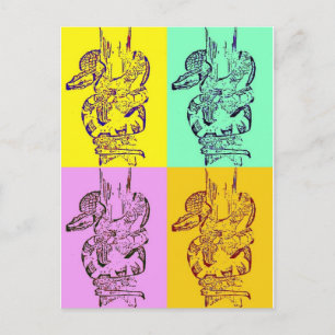 Pop Art Snakes Postcard