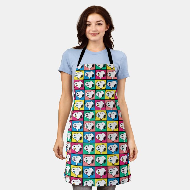 Pop Art Snoopy Lips | Mod for You Pattern Apron (Worn)
