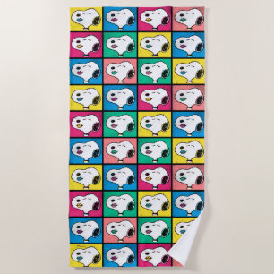 Pop Art Snoopy Lips   Mod for You Pattern Beach Towel