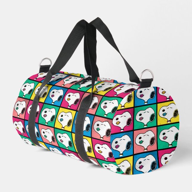 Pop Art Snoopy Lips | Mod for You Pattern Duffle Bag (Left Corner)