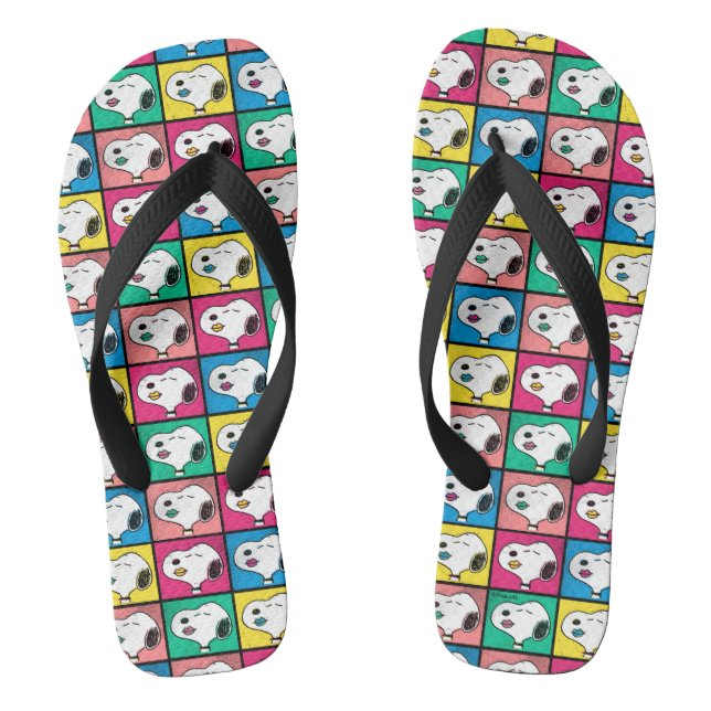 Pop Art Snoopy Lips | Mod for You Pattern Jandals (Footbed)