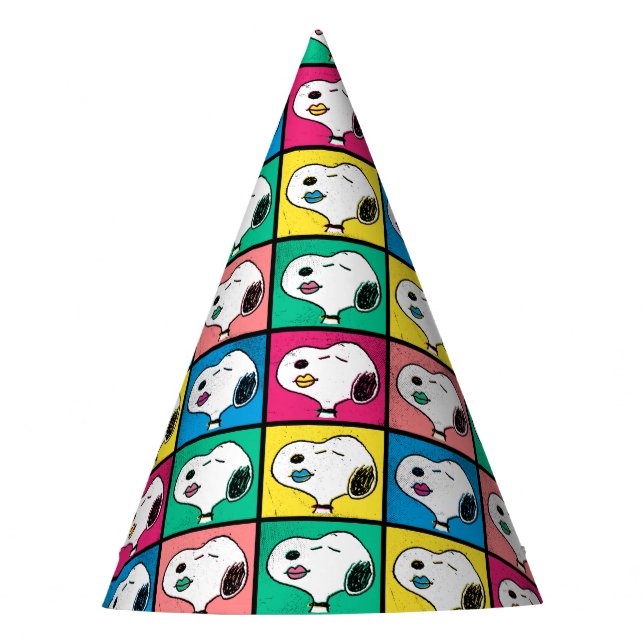 Pop Art Snoopy Lips | Mod for You Pattern Party Hat (Front)