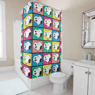 Pop Art Snoopy Lips   Mod for You Pattern Shower Curtain