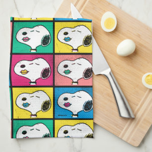 Pop Art Snoopy Lips   Mod for You Pattern Tea Towel