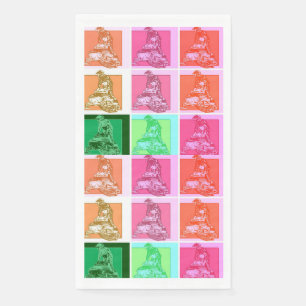 Pop Art Snowmobiler Napkin
