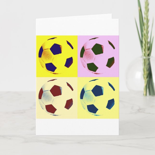 Pop Art Soccer Balls Card (Front)