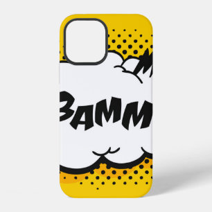 Pop art speech bubble drawing with text. Cartoon s iPhone 12 Case