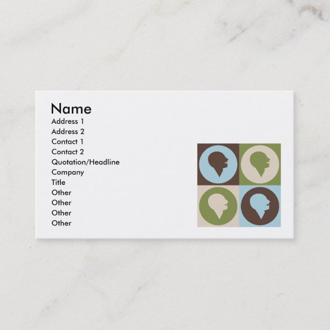 Pop Art Speech-Language Pathology Business Card (Front)