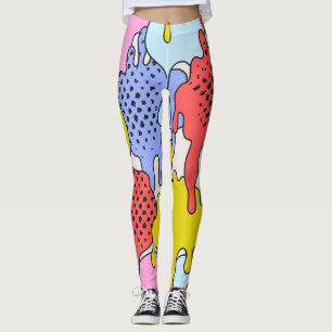 Pop Art Splatter: Comic Drama Leggings