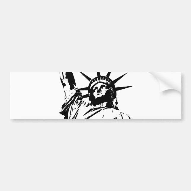 Pop Art Statue of Liberty Bumper Sticker (Front)
