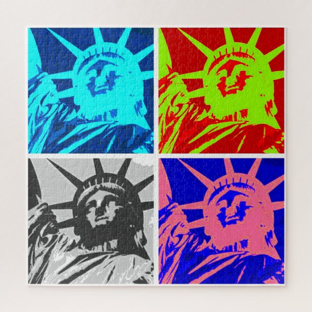 Pop Art Statue of Liberty Jigsaw Puzzle (Vertical)