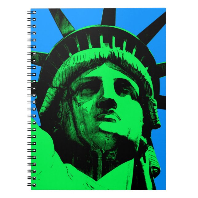 Pop Art Statue of Liberty Notebook (Front)