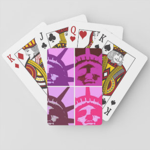 Pop Art Statue of Liberty Playing Cards