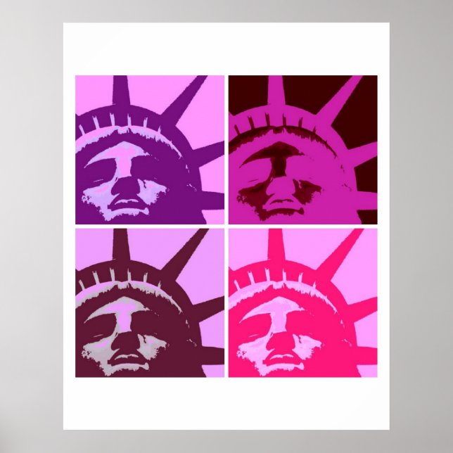 Pop Art Statue of Liberty  Poster (Front)
