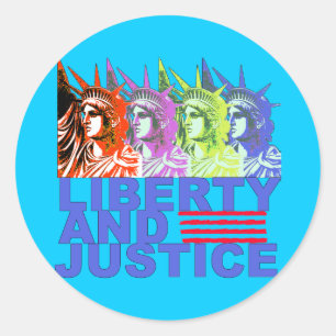 Pop Art Statue of Liberty Products Classic Round Sticker