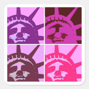 Pop Art Statue of Liberty  Square Sticker