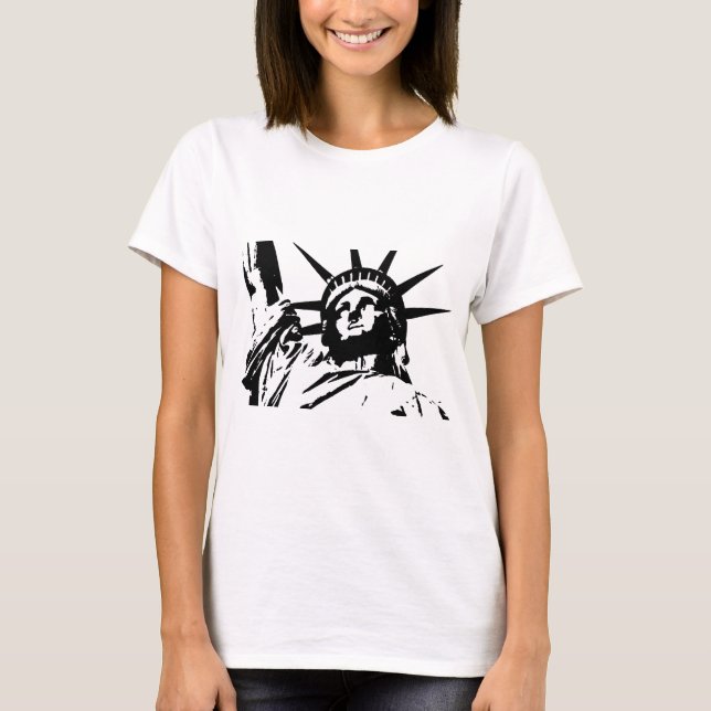 Pop Art Statue of Liberty T-Shirt (Front)