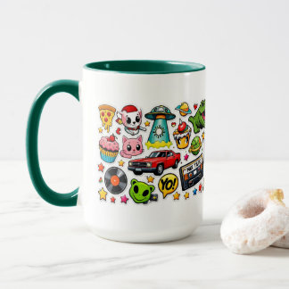 Pop Art Sticker Collage XXL 14.2x3.5 in  Mug