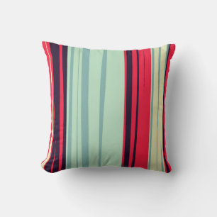 Pop Art Striped Abstract acrylic painting Cushion