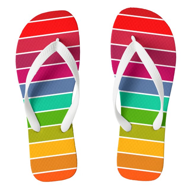 Pop Art Stripes Jandals (Footbed)