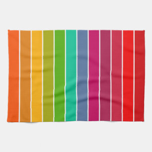 Pop Art Stripes Tea Towel