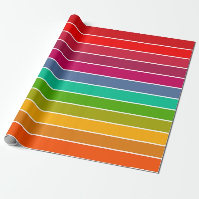 Pop Art Stripes Wrapping Paper (Unrolled)