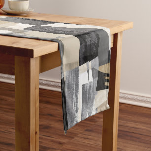 Pop art style, abstract geometric pattern 1 short table runner