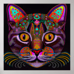 Pop Art Style Cat Poster<br><div class="desc">Pop Art Style Cat</div>