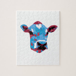 Pop Art style cow Jigsaw Puzzle