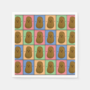 Pop Art Style Potato Napkin
