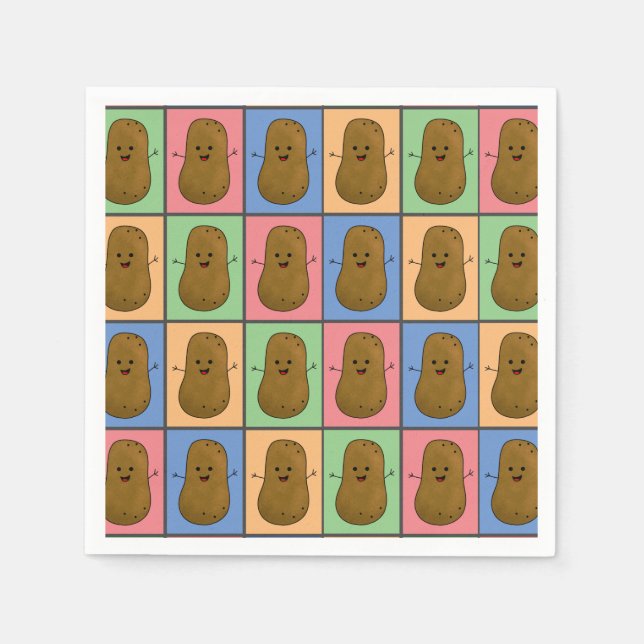 Pop Art Style Potato Napkin (Front)