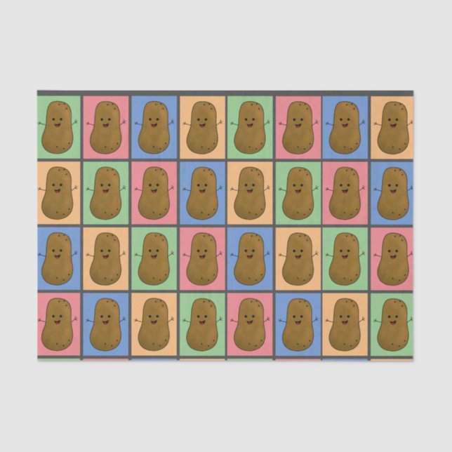 Pop Art Style Potato Tissue Paper (Front)