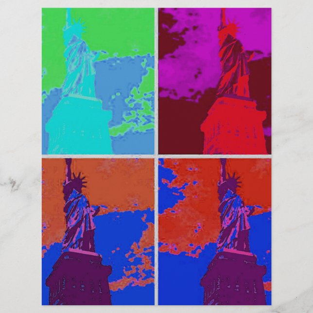 Pop Art Style Statue of Liberty (Front)