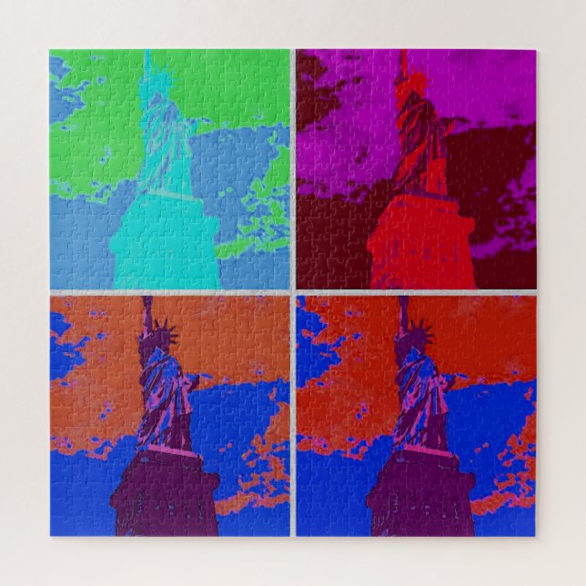 Pop Art Style Statue of Liberty Jigsaw Puzzle (Vertical)
