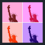 Pop Art Style Statue of Liberty Poster<br><div class="desc">Pop Art New York City Monuments Artworks - Indepent United States of America National Symbol Buildings</div>
