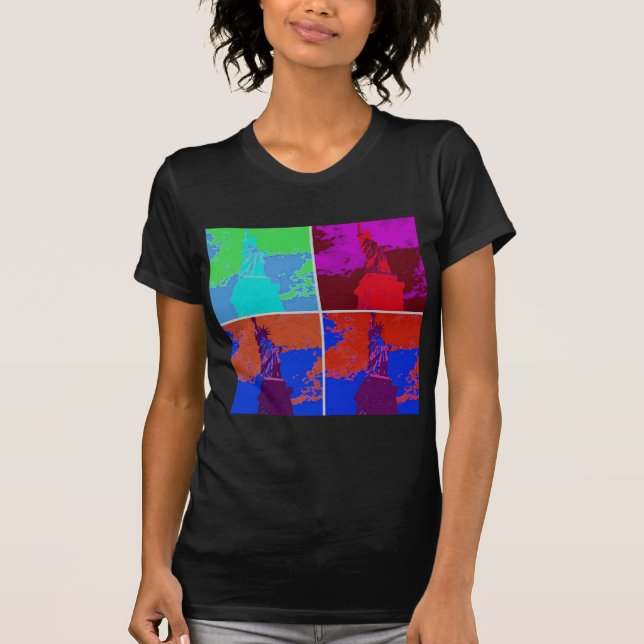 Pop Art Style Statue of Liberty T-Shirt (Front)