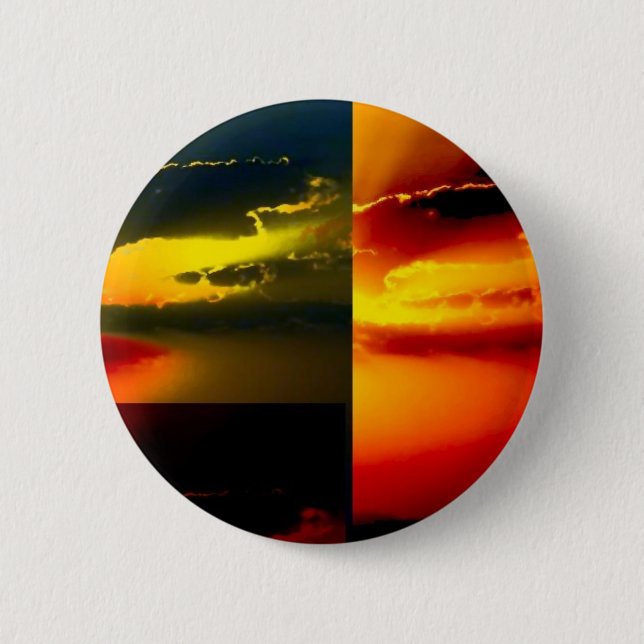 Pop Art Sunset 6 Cm Round Badge (Front)