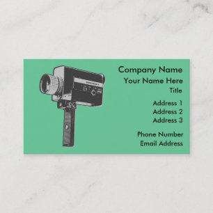Pop Art Super 8 Movie Camera Business Card