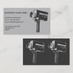 Pop Art Super 8 Movie Camera Business Card