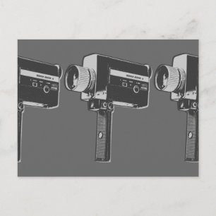 Pop Art Super 8 Movie Camera Postcard